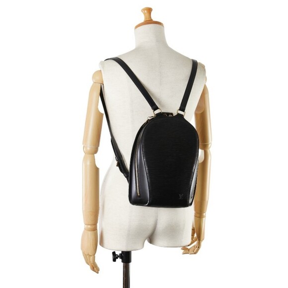 LOUIS VUITTON Black Leather Backpack - Picture 13 of 13